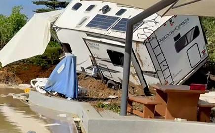  A landslide smashed into a campsite in rain-swept northern New Zealand on January 22 leaving multiple people missing. PIC/AFP